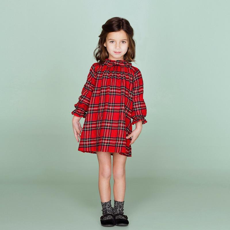 Scarlett Ruffle Plaid Dress - MomyMall