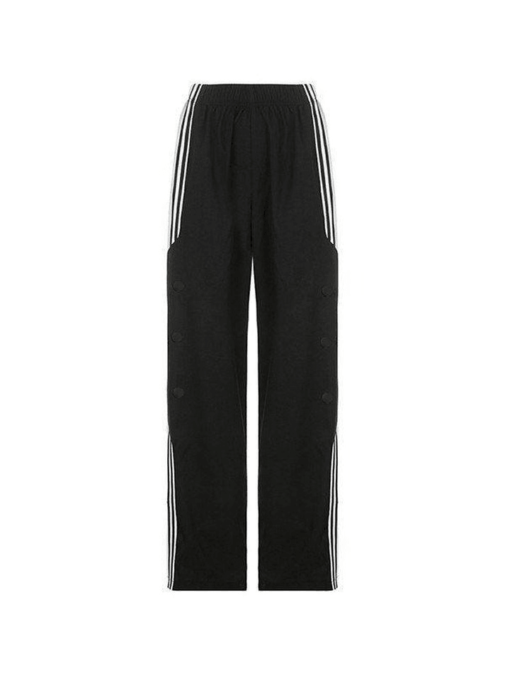 Side Stripe Casual Baggy Pants