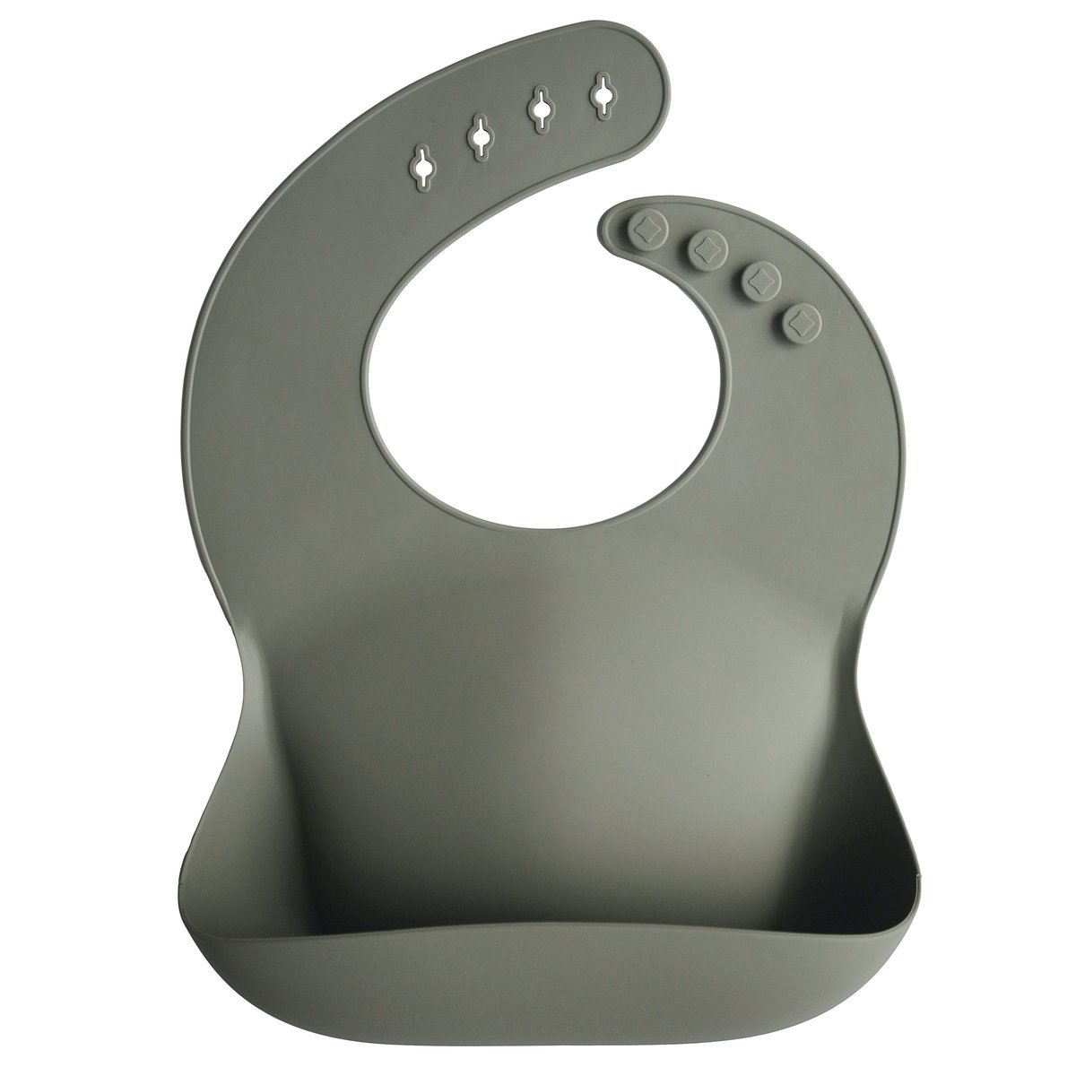 Silicone Baby Bib - MomyMall Silver Sage