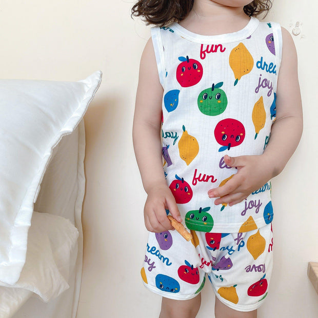 Fruity Fruits Summer Sleeveless Playset - MomyMall 18-24 Months / Colorful Apple