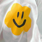 Smiley Flower Face Printed Top - MomyMall 9-12 Months / White