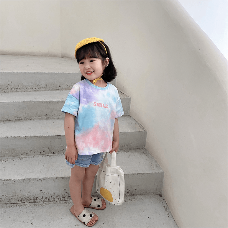 Smile Galaxy Tie-Dye Tee - MomyMall