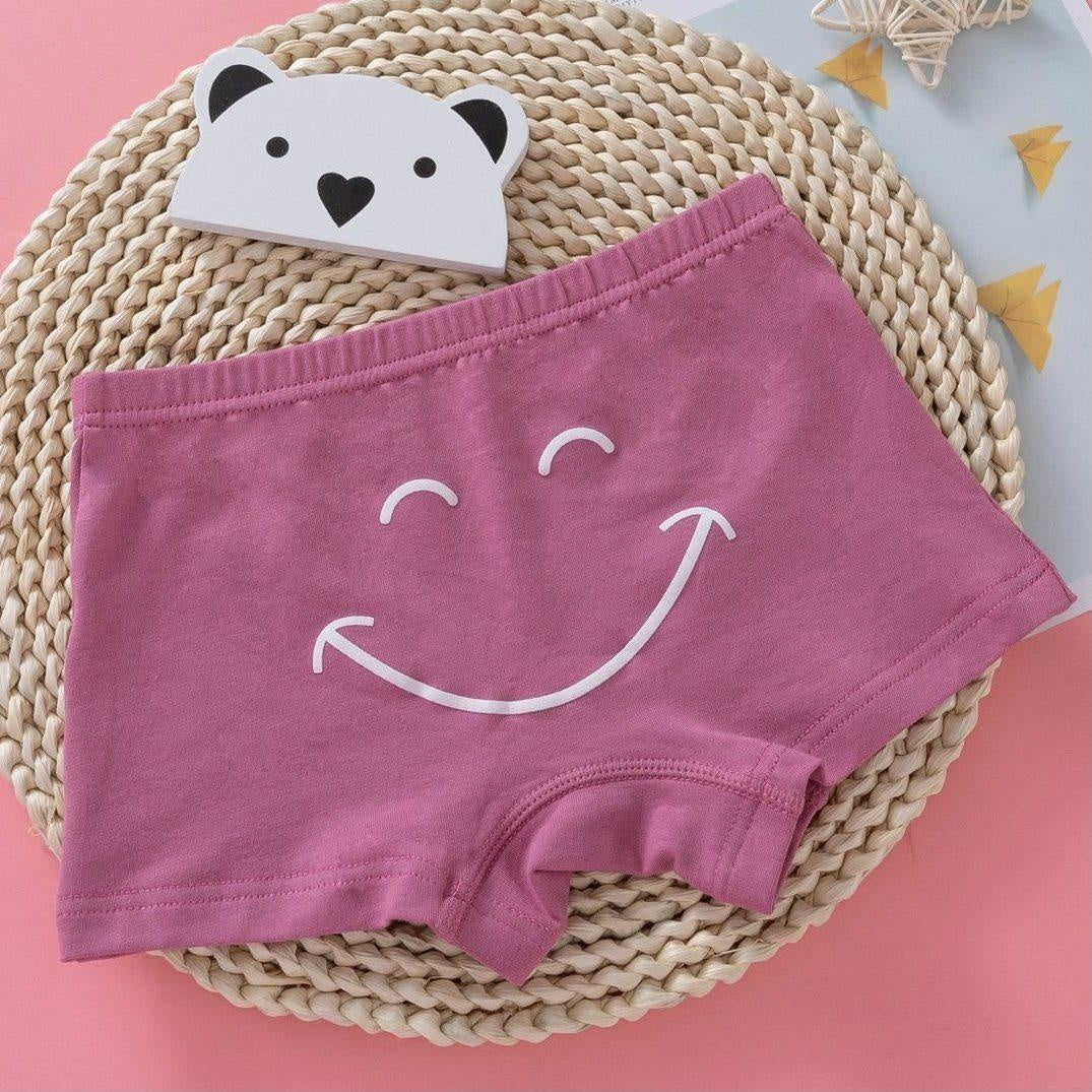 Smiley Face Cotton Boy Shorts [Set of 5] - MomyMall