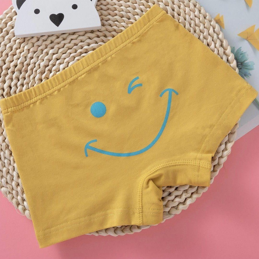 Smiley Face Cotton Boy Shorts [Set of 5] - MomyMall