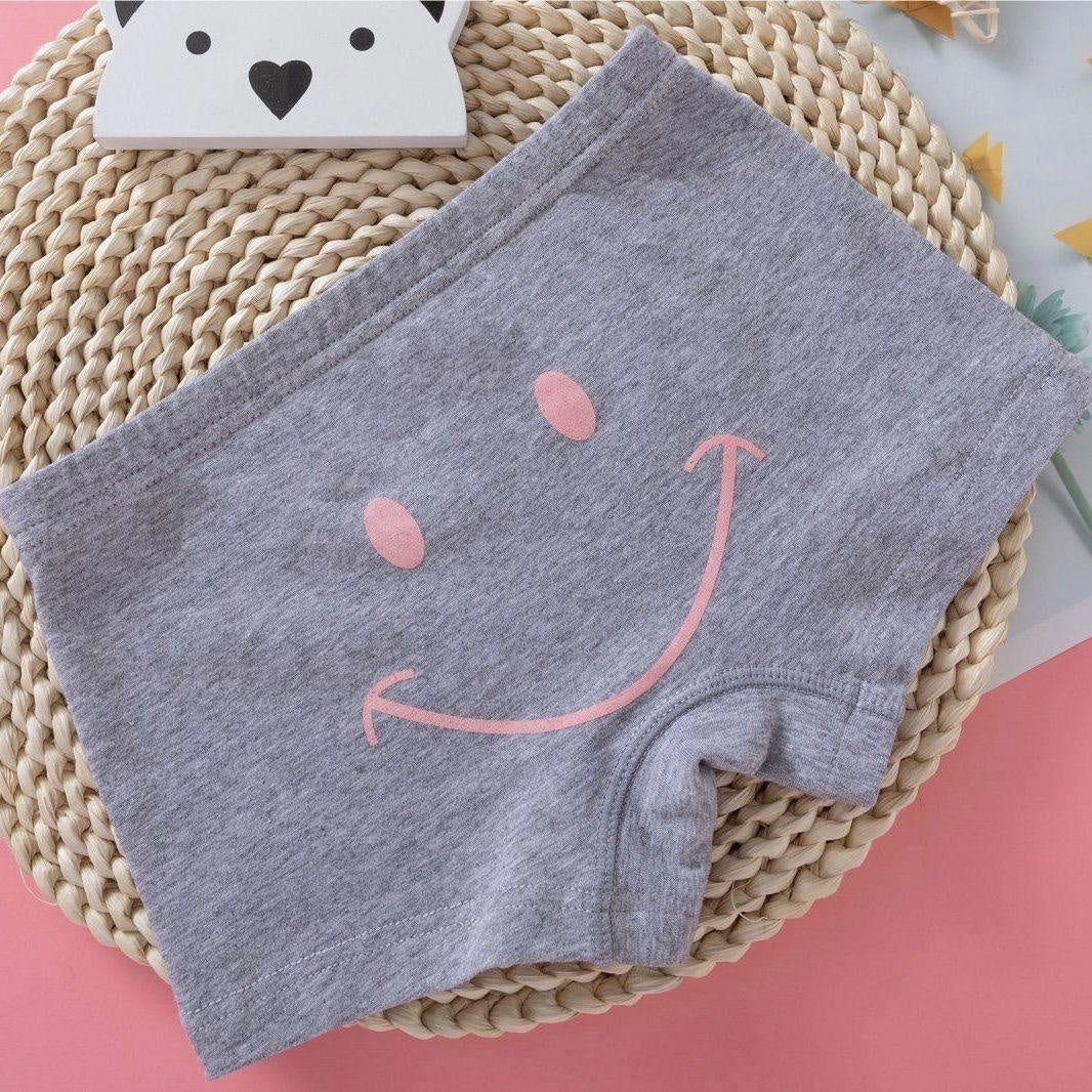 Smiley Face Cotton Boy Shorts [Set of 5] - MomyMall