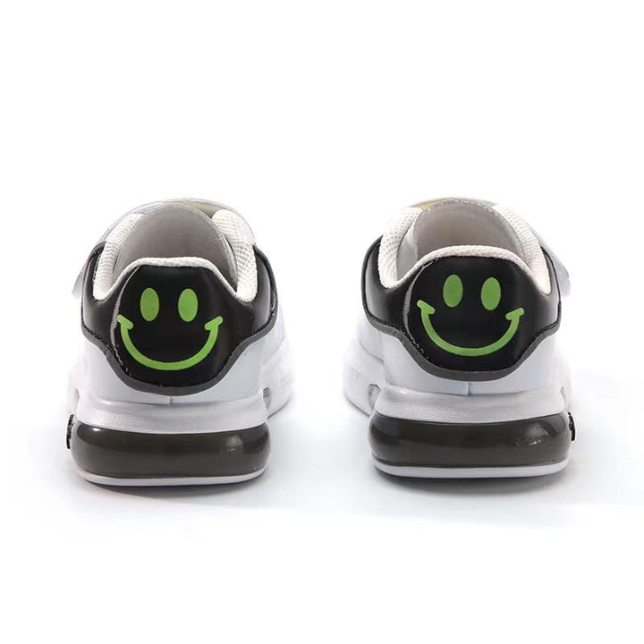 Smiley Face Microfiber Soft Sole Sneaker