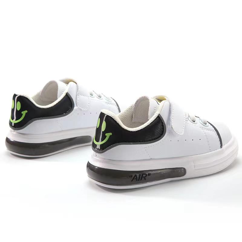 Smiley Face Microfiber Soft Sole Sneaker