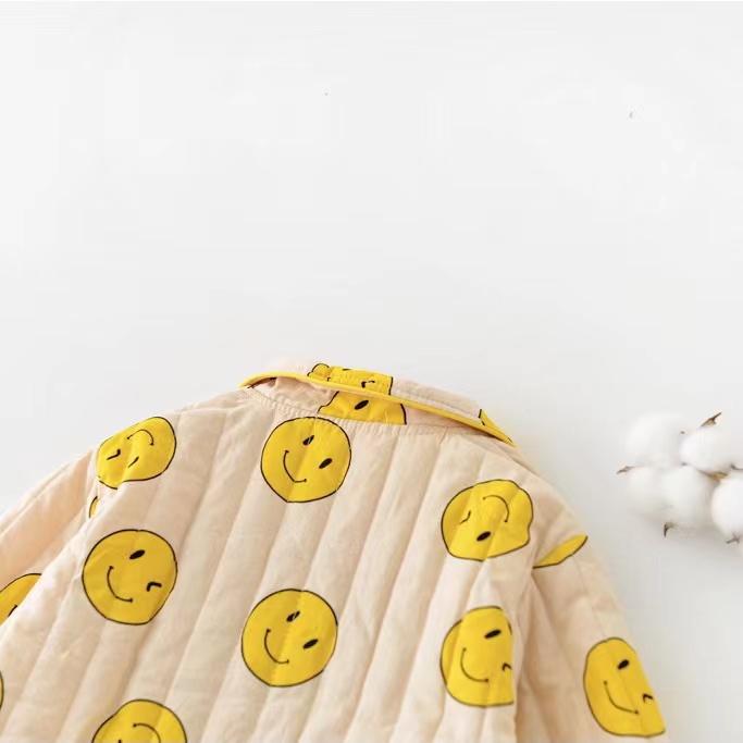 Smiley & Flower Padded Loungewear Set - MomyMall