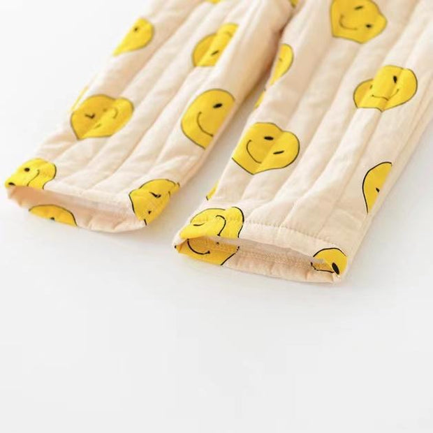 Smiley & Flower Padded Loungewear Set - MomyMall