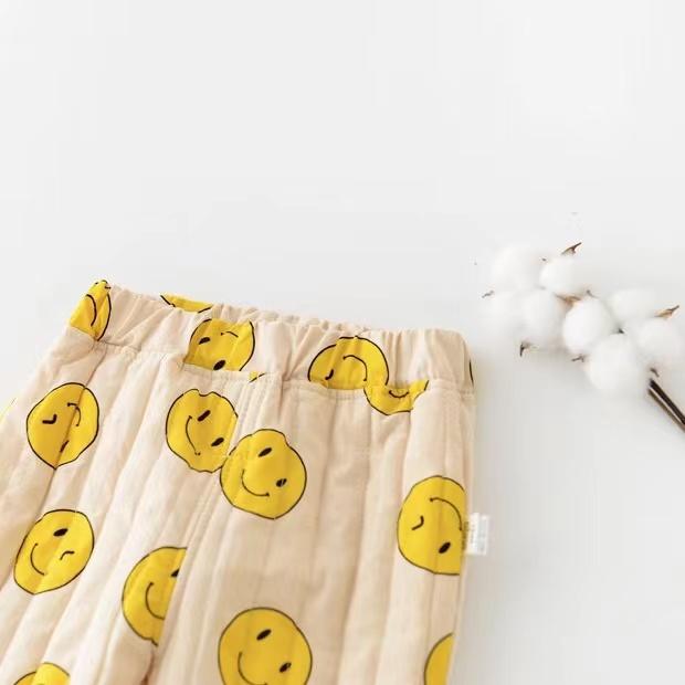 Smiley & Flower Padded Loungewear Set - MomyMall