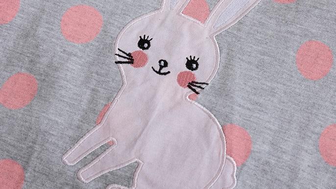 Snow Bunny Patch Long Sleeve Set - MomyMall