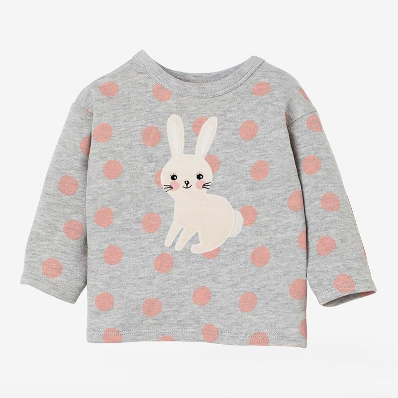 Snow Bunny Patch Long Sleeve Set - MomyMall