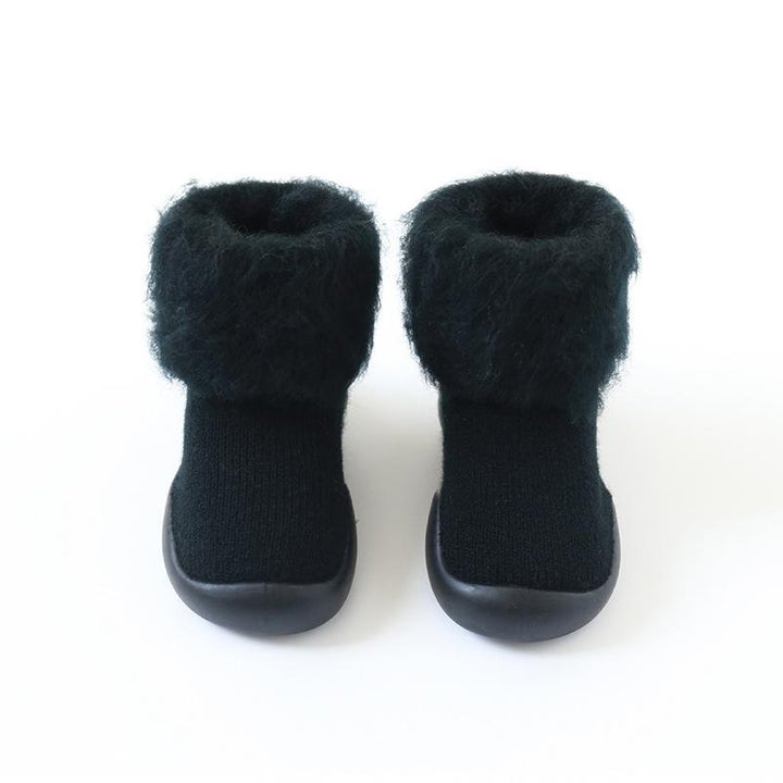 Solid Colored Winter Plush Booties