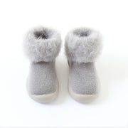 Solid Colored Winter Plush Booties