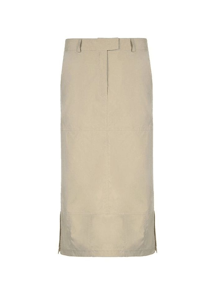 Split Y2K Long Cargo Skirt - MomyMall