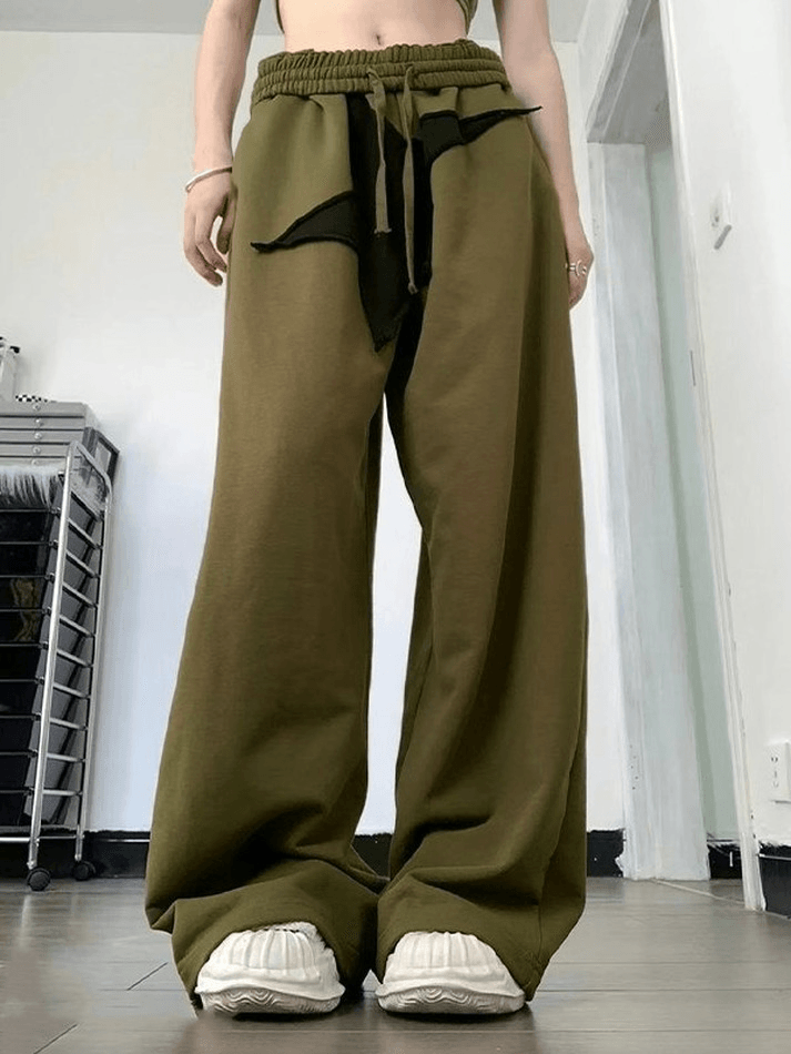 Pantalon de jogging bouffant à patch étoile