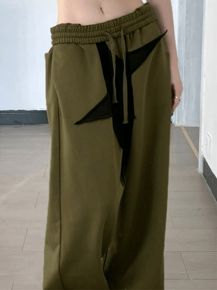 Pantalon de jogging bouffant à patch étoile