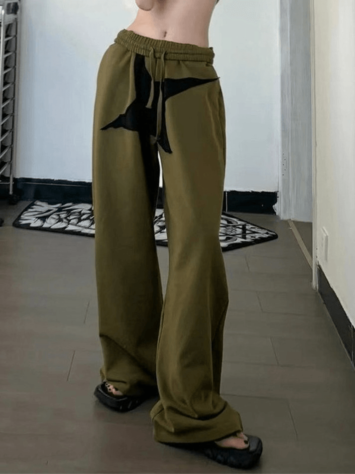 Pantalon de jogging bouffant à patch étoile