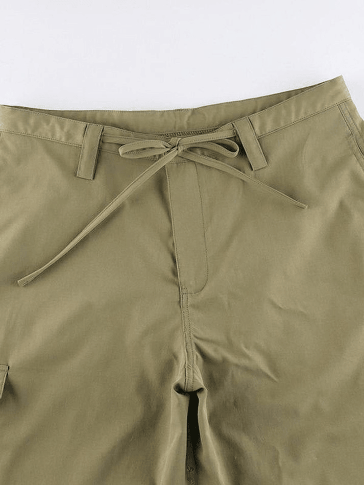 Straight Leg Pocket Cargo Pants - MomyMall