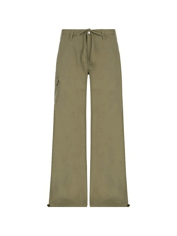 Straight Leg Pocket Cargo Pants - MomyMall