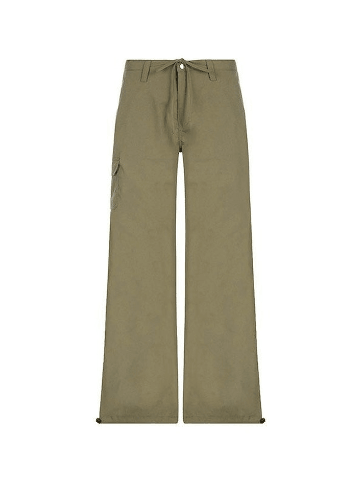 Straight Leg Pocket Cargo Pants - MomyMall