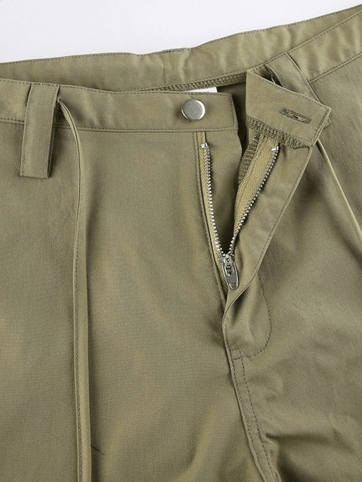 Straight Leg Pocket Cargo Pants - MomyMall