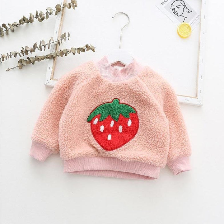 Strawberry Patch Plush Top - MomyMall Pink / 9-12 Months