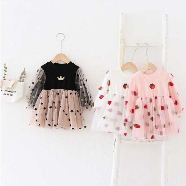 Strawberry & Stars Tulle Dress - MomyMall