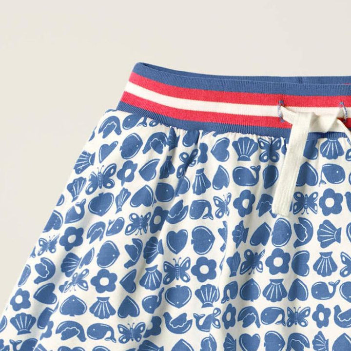 Summer Blue Printed Skirt