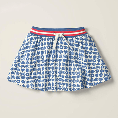 Summer Blue Printed Skirt