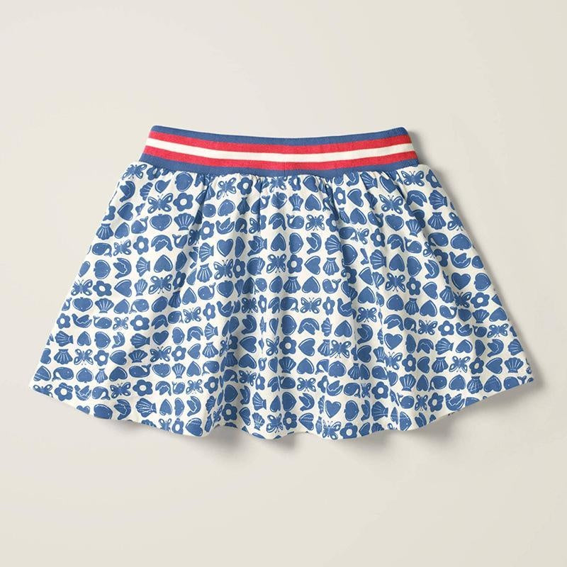 Summer Blue Printed Skirt