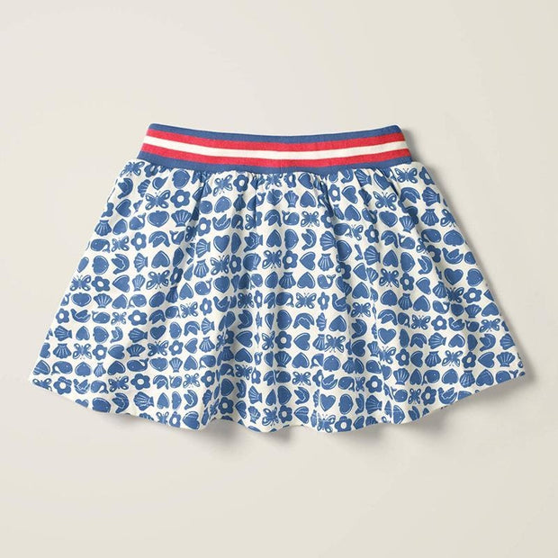 Summer Blue Printed Skirt