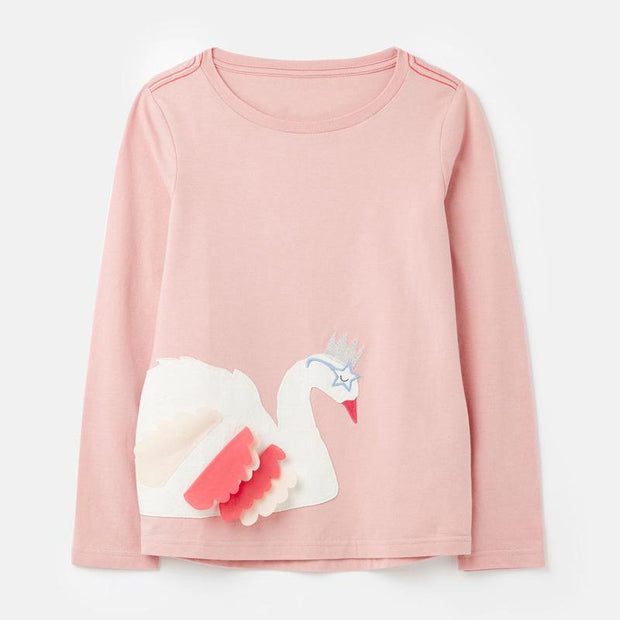 Queen Swan Patch Long Sleeve Top - MomyMall 2-3 Years