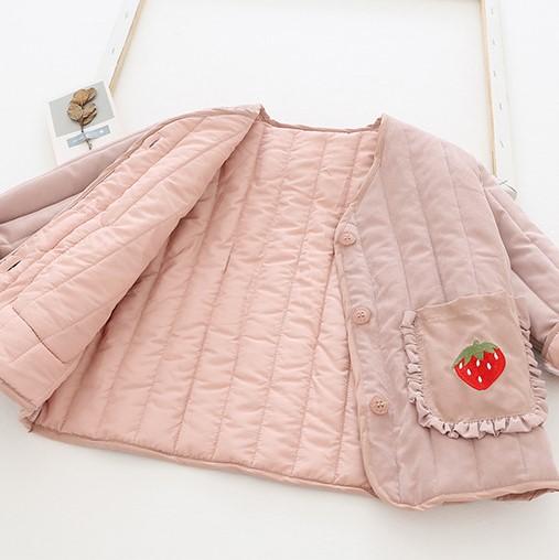 Sweet Strawberry Padded Jacket - MomyMall