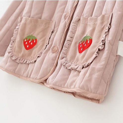 Sweet Strawberry Padded Jacket - MomyMall