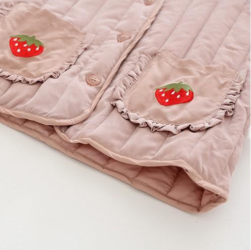 Sweet Strawberry Padded Jacket - MomyMall