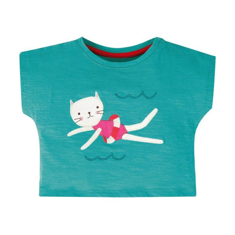 Swimming Kitty Patch Top