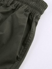 Tie Strap Baggy Parachute Cargo Pants - MomyMall