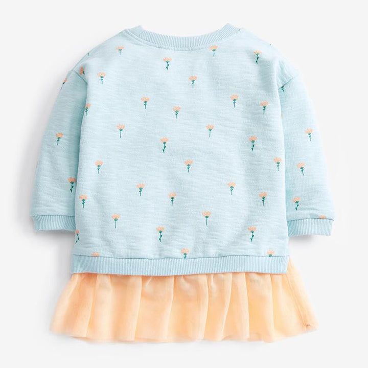 Tiny Floral Pattern Sweatshirt Dress