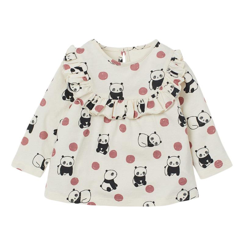 Tiny Panda Ruffle Long Sleeve Top