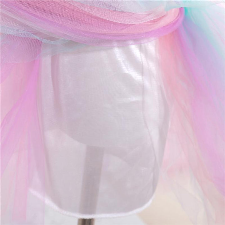 Girls Sweet Flower Princess Lace Tutu Party Dress - MomyMall