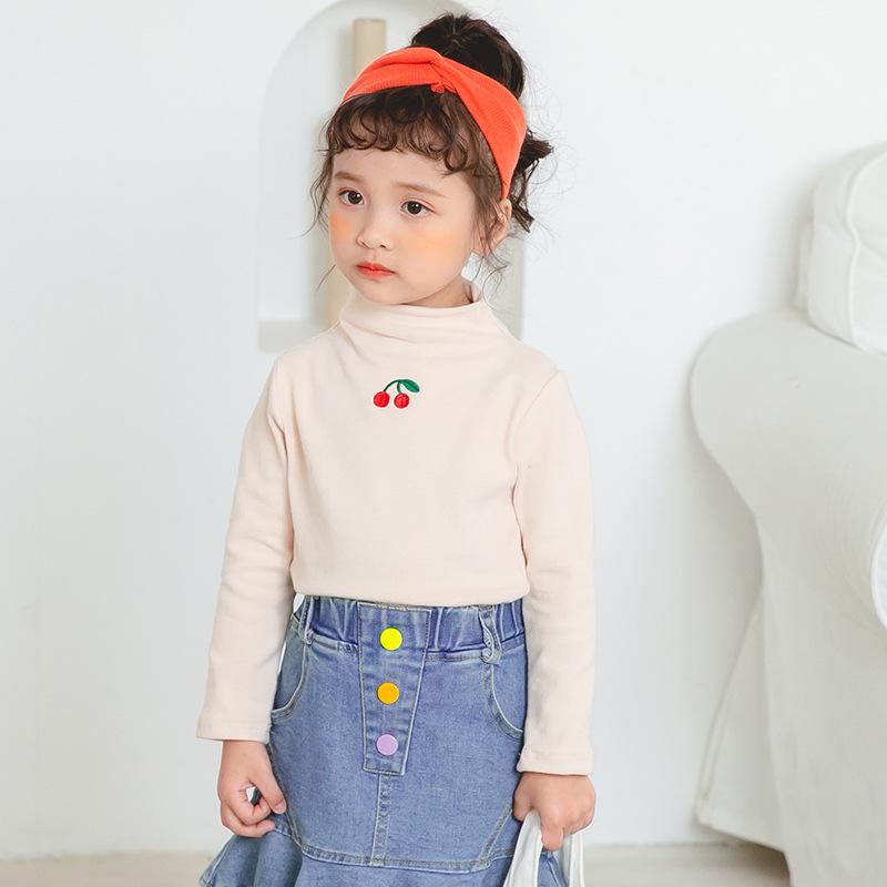 Twin Cherry Turtleneck Top - MomyMall