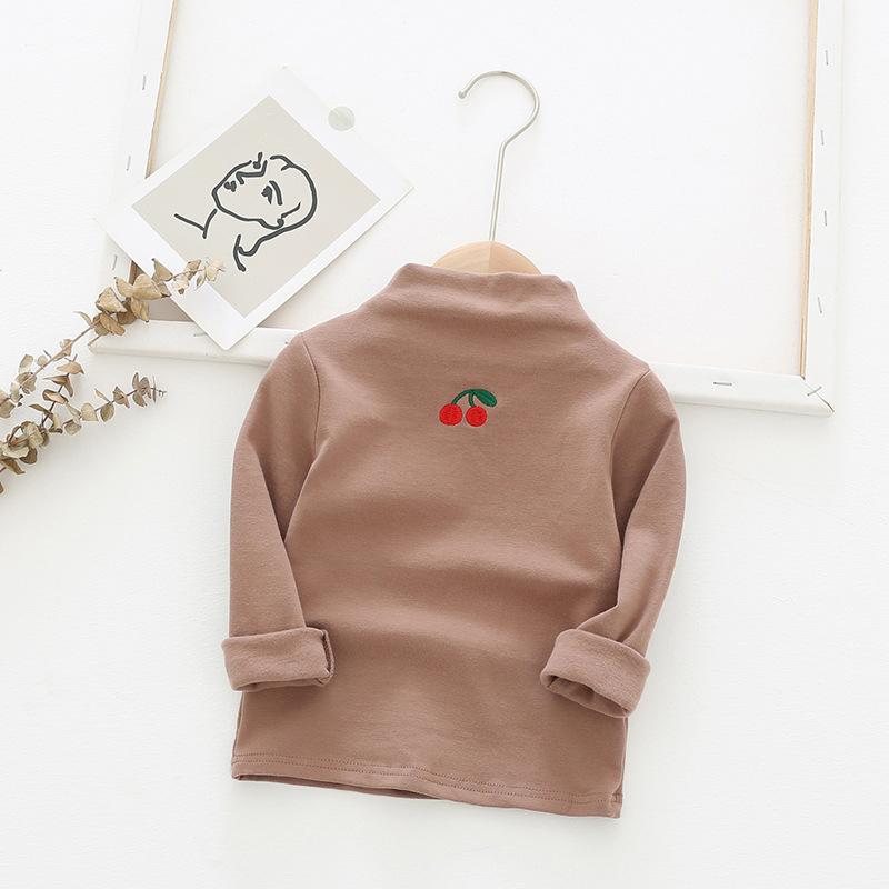 Twin Cherry Turtleneck Top - MomyMall Brown / 2-3 Years