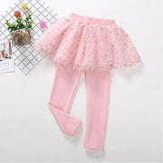 Twinkle Stars Tutu Skirt Leggings - MomyMall Pink / 2-3 Years