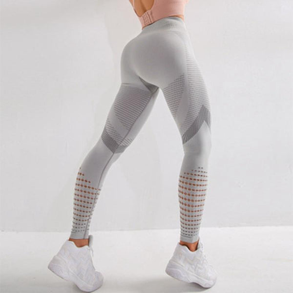 High Waist Seamless Hollow Out Gym Fitness Leggings