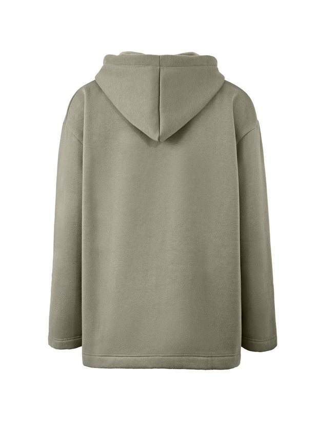 Vintage Star Patch Baggy Zip Up Hoodie - MomyMall