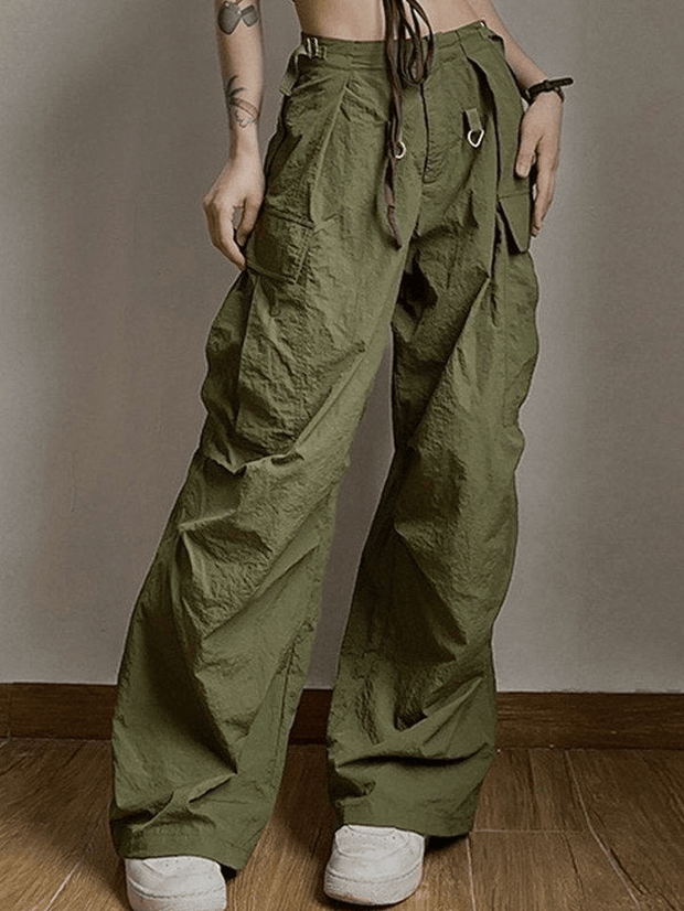 Vintage Y2K Baggy Cargo Pants - MomyMall Green / S
