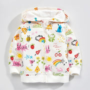 Watercolor Doodle Zip-Up Hoodie - MomyMall 2-3 Years