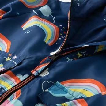 Doodle Rainbow Stars Hooded Jacket Coat - MomyMall