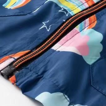 Doodle Rainbow Stars Hooded Jacket Coat - MomyMall